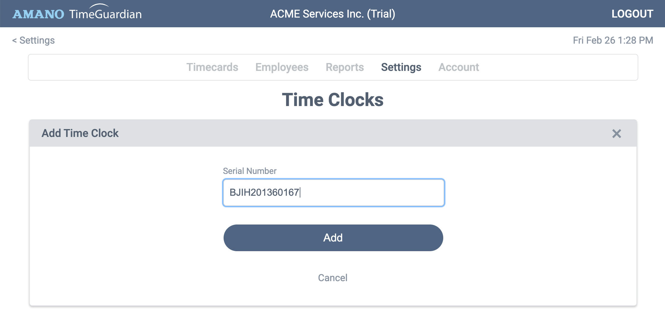 time clock wizard login